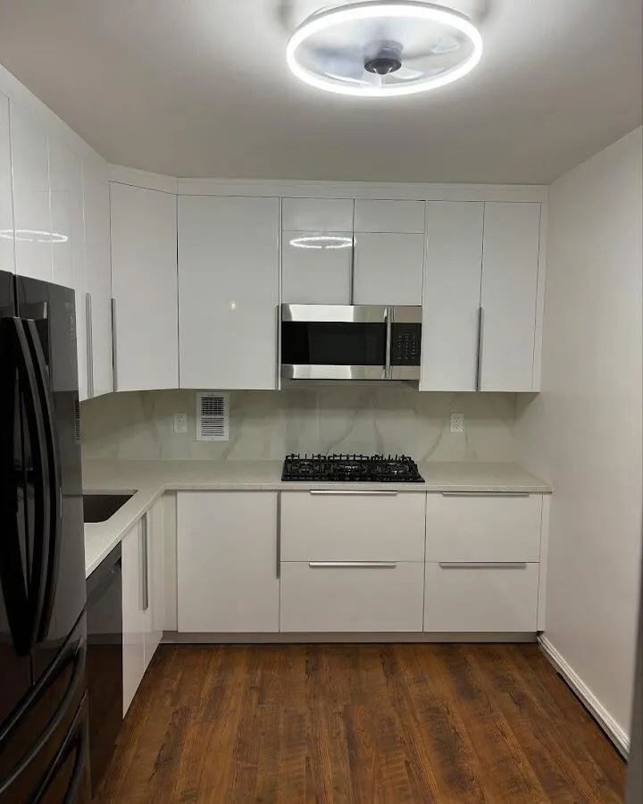 Renovated kitchen with quartz countertops in Clinton